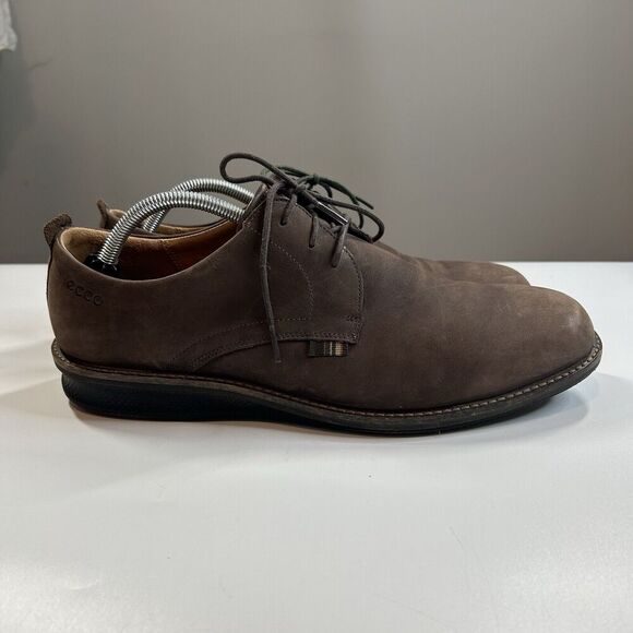 Ecco Shoes Mens 45 US 11.5 Brown Leather Lace Up Oxford Dress See Description - Picture 5 of 8